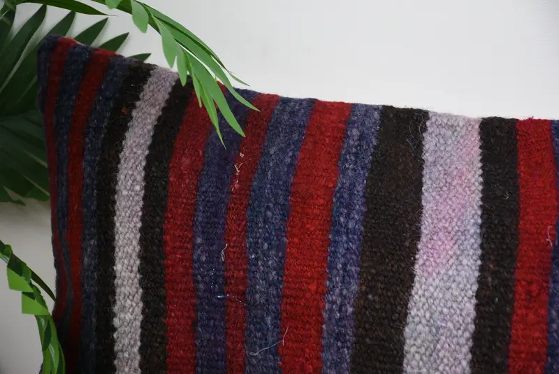 16x48 Red Cushion Case, Kilim Cushion Sham, Cushion Cover, Home Decor Pillow, Vintage Kilim Pillow Pillow Sham, Pillow for Sofa - 2