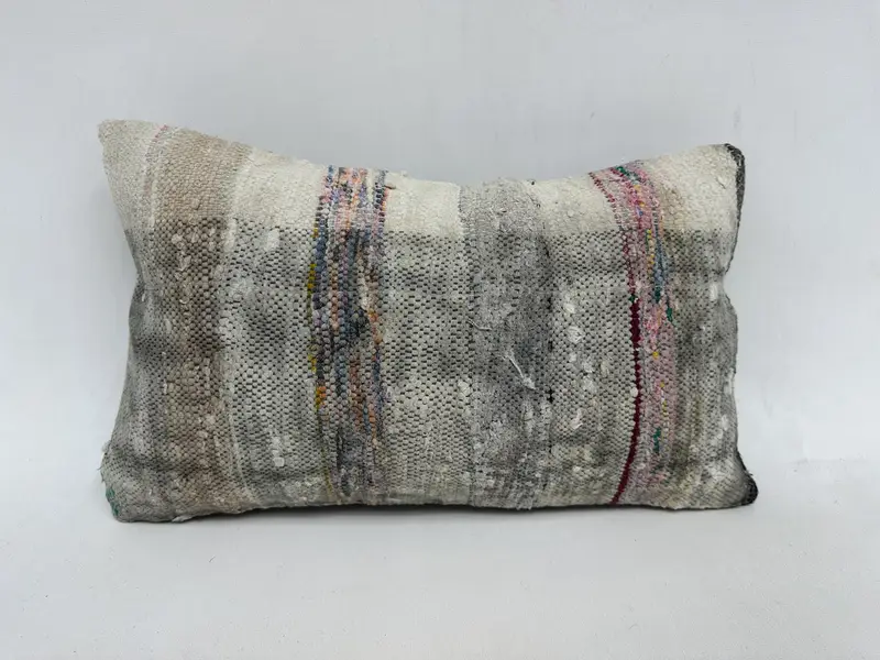 Geschenkkissen, Outdoor -Kissen -Kissen -Schein, farbenfrohe Kissenabdeckung, 12x20 beige Kissenbedeckung, Kissenschein, Vintage Kilim -Kissen, Kilim Kissenbedeckung - 1