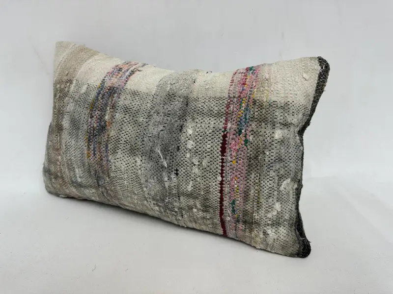 Geschenkkissen, Outdoor -Kissen -Kissen -Schein, farbenfrohe Kissenabdeckung, 12x20 beige Kissenbedeckung, Kissenschein, Vintage Kilim -Kissen, Kilim Kissenbedeckung - 4
