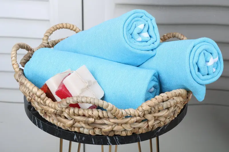 70x40 Cotton Striped Towel, Wedding Shower Gift, Guest Towel, Organic towel, Luxury Beach Towel, Scarf Towel, Housewarming Gift, Custom Beach Towel - 4