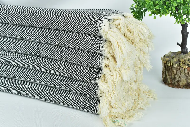Bridal Gifts, Turkish beach towel, Customized Turkish Towel, Bridal Shower Favors, 70x40 Cotton Herringbone Towel, Personalized Turkish Towel - 3