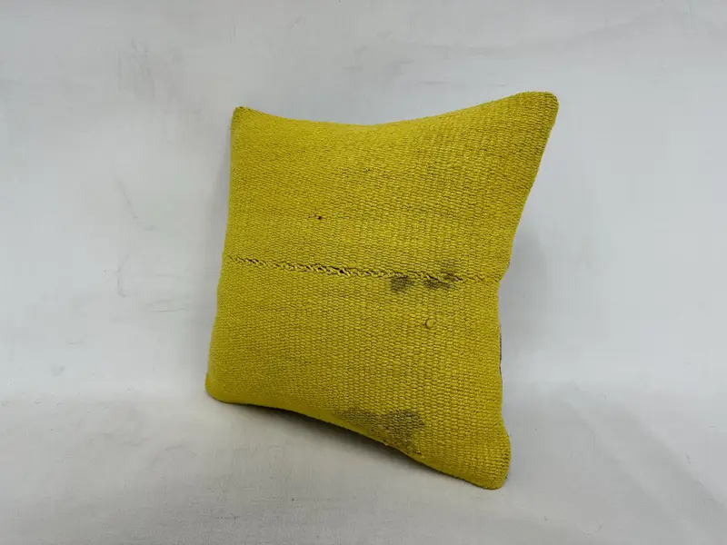 Accent Cushion Cover, 16x16 Green Pillow Sham, Pillow, Customized Pillow Sham, Handmade Kilim Cushion, Vintage Kilim Throw Pillow, Pillow for Sofa - 4