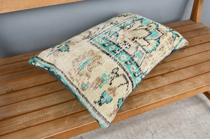 16x24 Beige Cushion Case, Aesthetic Pillow Sham, Cushion Case, Kilim Pillow Cover, Turkish Kilim Pillow, Home Decor Pillow - 2