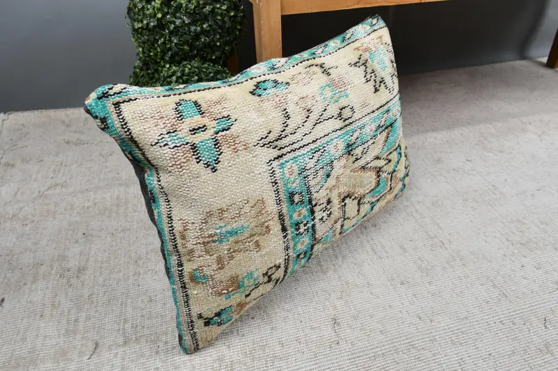 16x24 Beige Cushion Case, Aesthetic Pillow Sham, Cushion Case, Kilim Pillow Cover, Turkish Kilim Pillow, Home Decor Pillow - 7