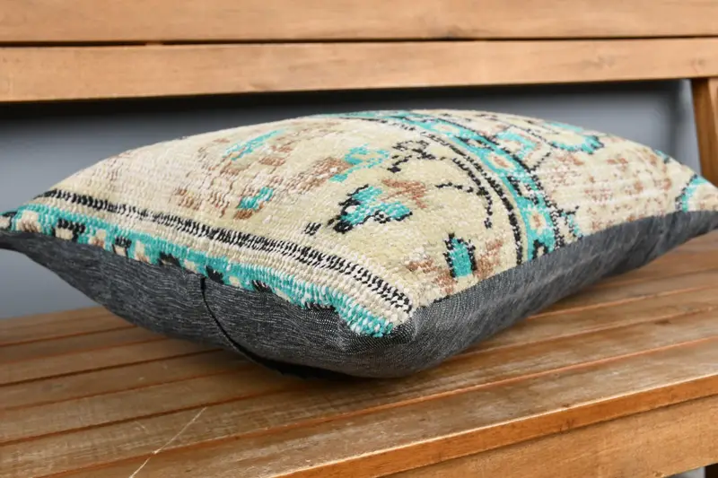 16x24 Beige Cushion Case, Aesthetic Pillow Sham, Cushion Case, Kilim Pillow Cover, Turkish Kilim Pillow, Home Decor Pillow - 3