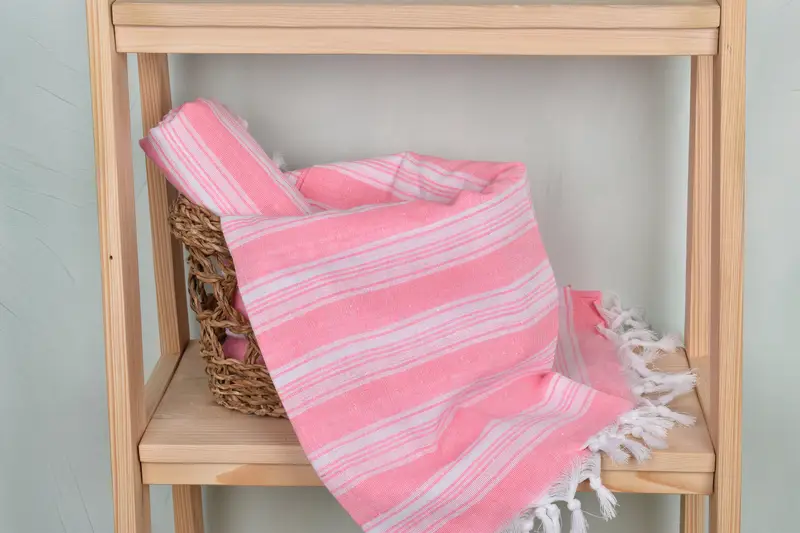 Summer Gift, Summer Towel, Bachelor Gift, Bachelorette Party Gifts Bridesmaids, Embroidered Towel, Housewarming Gift, 70x40 Cotton Striped Towel - 4