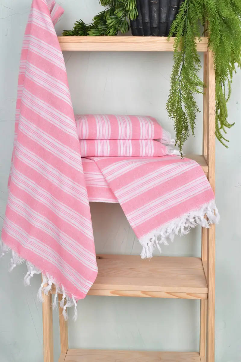 Summer Gift, Summer Towel, Bachelor Gift, Bachelorette Party Gifts Bridesmaids, Embroidered Towel, Housewarming Gift, 70x40 Cotton Striped Towel - 6