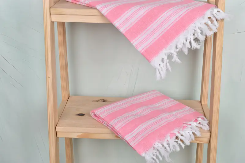 Summer Gift, Summer Towel, Bachelor Gift, Bachelorette Party Gifts Bridesmaids, Embroidered Towel, Housewarming Gift, 70x40 Cotton Striped Towel - 5