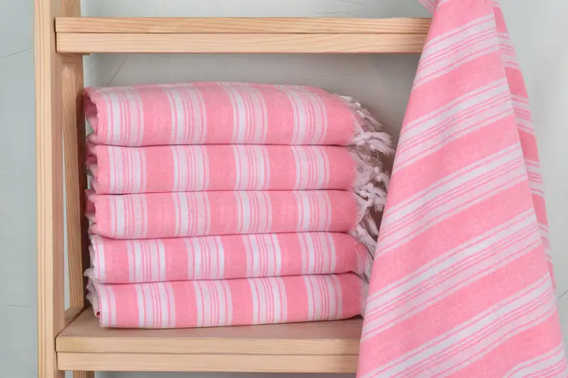 Summer Gift, Summer Towel, Bachelor Gift, Bachelorette Party Gifts Bridesmaids, Embroidered Towel, Housewarming Gift, 70x40 Cotton Striped Towel - 2