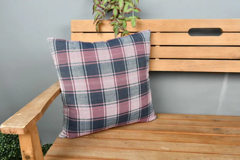 Rustic Pillow, Pillow for Sofa, Tribal Pillow Sham, 18x18 Pink Pillow Case, Kilim Cushion Sham, Vintage Pillow, Cushion Cover, Cotton Pillow Sham - 1