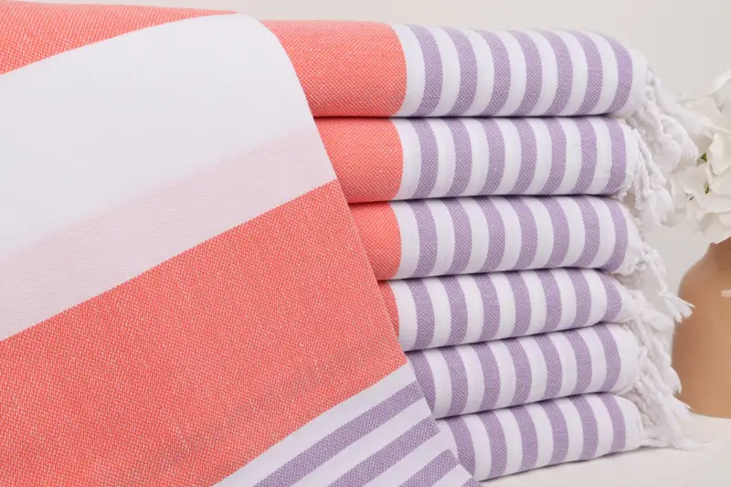 Personalized Bridesmaid Gift, Hammam towel, Decorative Towel, Custom Bath Towel, 70x40 Cotton Striped Towel, Handmade Gift, Bridesmaid Proposal Gift - 1