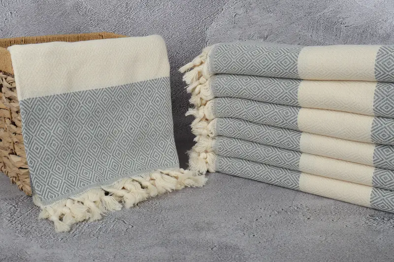 Merry Christmas Gifts, Turkish Towel Beach, Personalized Towel Gift, Absorbent Turkish towel, Personalized Gift, 70x40 Cotton Diamond Towel - 3