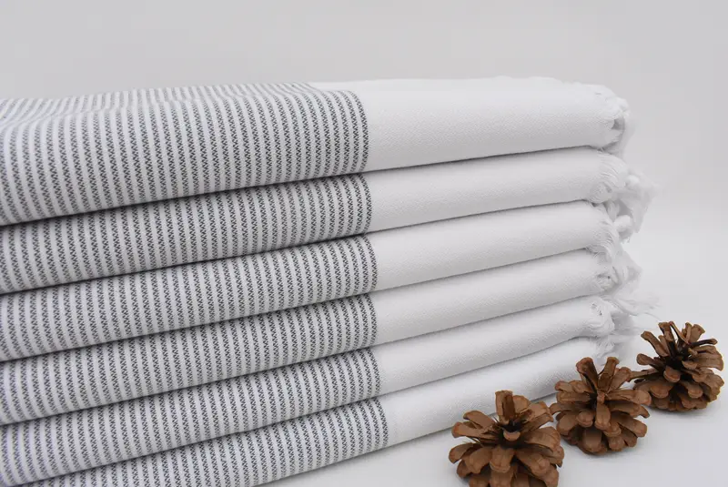 Bachelorette Party Gift, Sand-resistant towel, 70x40 Cotton Striped Towel, Bachelorette Party Favor, Personalized Wedding Gift, Monogram Towels - 2