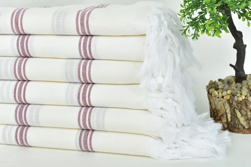 Gift For Him, Spa Gift Towel, Bathroom Towel, Beach Towel Gift, 70x40 Cotton Striped Towel, Custom Gift, Eco-friendly Turkish peshtemal towel - 3
