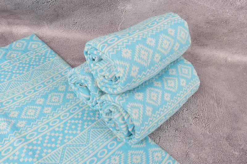 Holiday Towel, Bachelorette Party Favors, Bridal Shower Gift, Organic Beach Towel, Summer Gift, Wedding Shower Gift, 68x36 Cotton Geometric Towel - 7