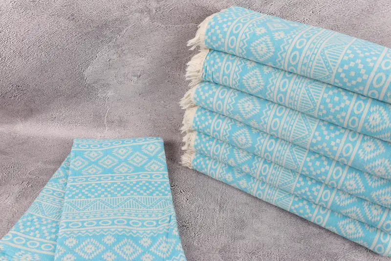 Holiday Towel, Bachelorette Party Favors, Bridal Shower Gift, Organic Beach Towel, Summer Gift, Wedding Shower Gift, 68x36 Cotton Geometric Towel - 2