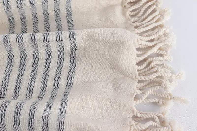Best Friend Gift, Turkish Towel Personalized, 70x40 Linen Striped Towel, Summer Gift, Bachelor Party Gifts, Monogrammed Beach Towel, Travel Towel - 7