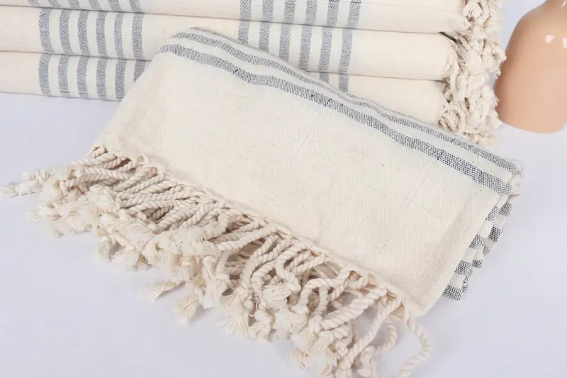 Best Friend Gift, Turkish Towel Personalized, 70x40 Linen Striped Towel, Summer Gift, Bachelor Party Gifts, Monogrammed Beach Towel, Travel Towel - 4