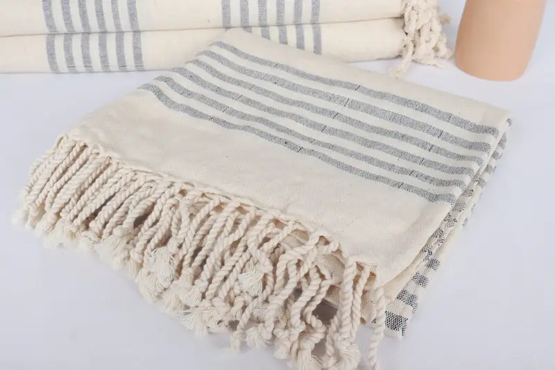 Best Friend Gift, Turkish Towel Personalized, 70x40 Linen Striped Towel, Summer Gift, Bachelor Party Gifts, Monogrammed Beach Towel, Travel Towel - 5