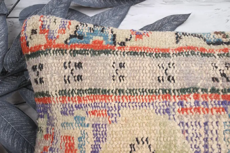 Cushion Cover, Handmade Kilim Cushion, Office Chair Pillow Sham, 12x24 Purple Pillow, Turkish Pillow, Outdoor Pillow Sham, Ethnical Kilim Rug Pillow - 2