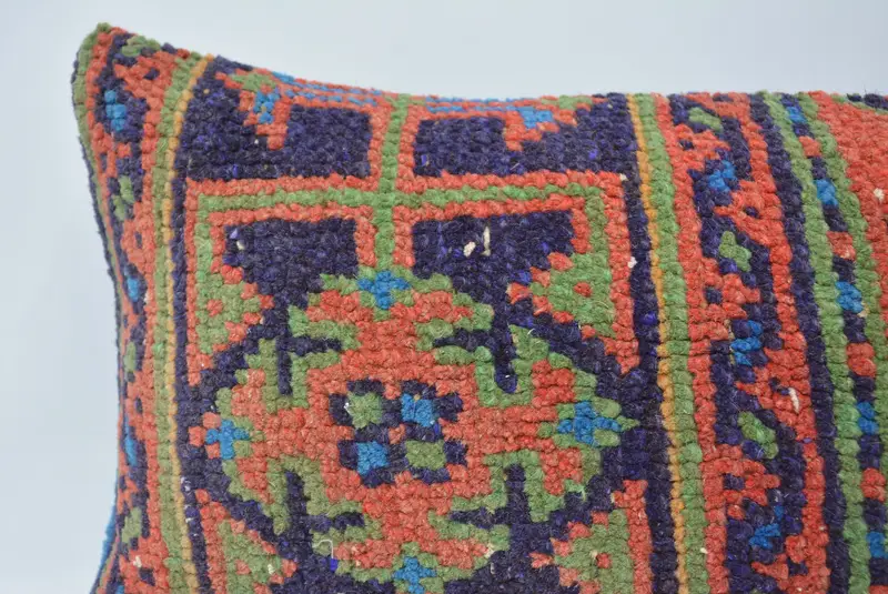 12x24 Blue Cushion Case, Pastel Cushion Case, Boho Pillow Sham Cover, Kilim Pillow Cover, Outdoor Pillow Sham, Pillow Case, Pillow for Couch - 2