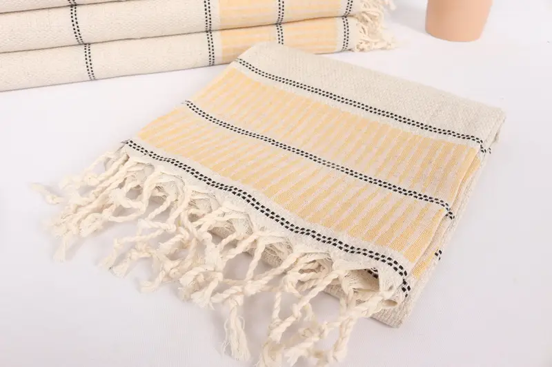 Monogram Hand Towel, Monogram Turkish Bath Towel, Turkish Towel Hand Towel, Wedding Gift, Holiday Towel, Christmas Gift, 40x20 Linen Striped Towel - 5