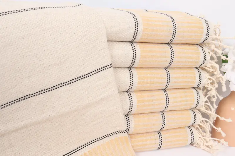 Monogram Hand Towel, Monogram Turkish Bath Towel, Turkish Towel Hand Towel, Wedding Gift, Holiday Towel, Christmas Gift, 40x20 Linen Striped Towel - 1