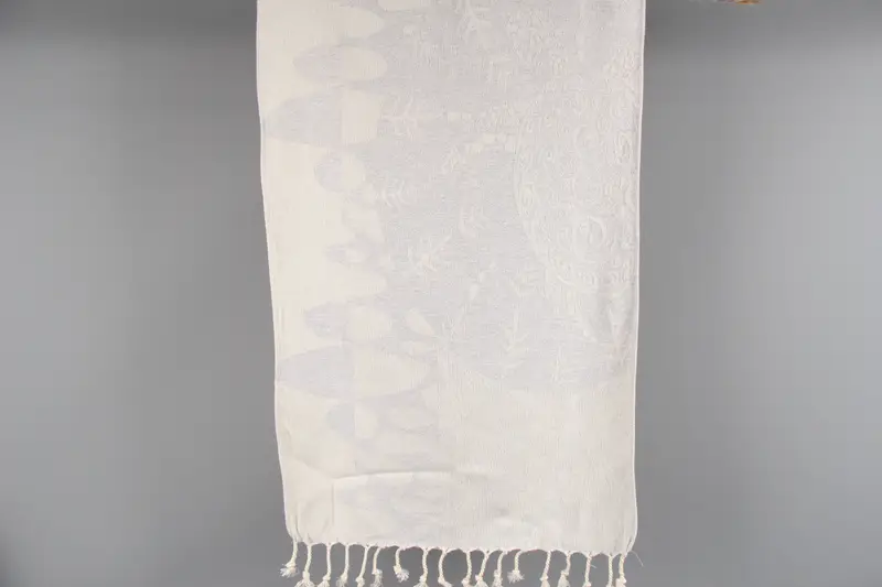 Hanging Kitchen Towel Light Gray Animal Print, Organic Cotton, 18x36 Inches