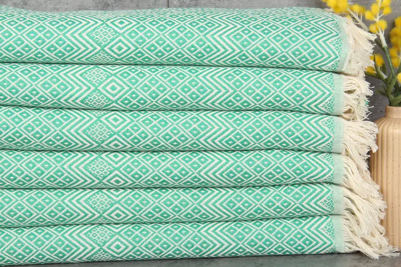 Custom Turkish Towel Beige Baby Blanket, Organic Cotton, 40x71 Inches