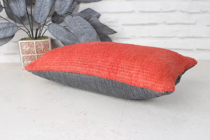 Home Decor Pillow, Couch Pillow Cover, Sofa Pillow, Throw Kilim Pillow, Traditional Cushion Case, Pillow for Sofa, 8x16 Red Pillow Case, Pillow Case - 6