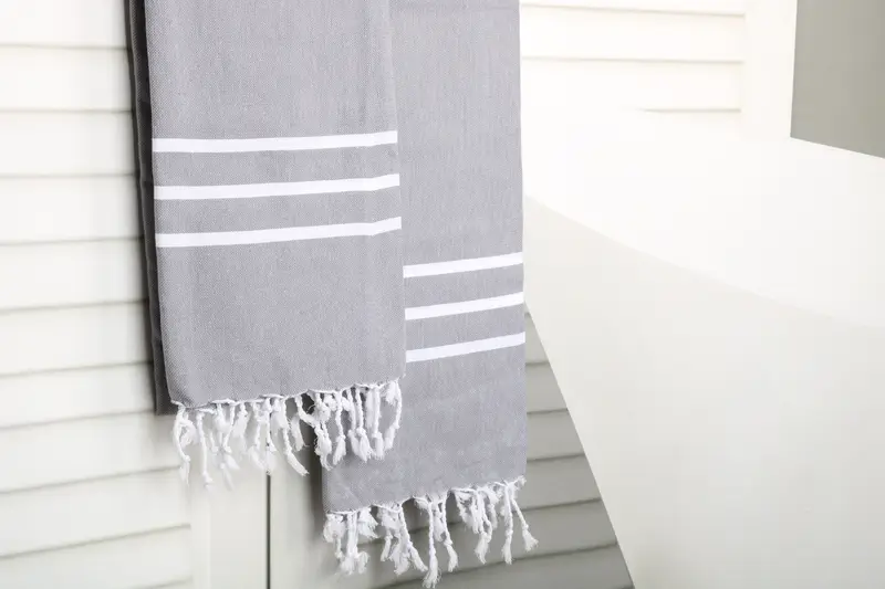 Bachelor Party Favors, Housewarming Gift, Beach towel, Scarf Towel, Gift For Bride, Organic Cotton Towel, Organic towel, 70x40 Cotton Striped Towel - 8