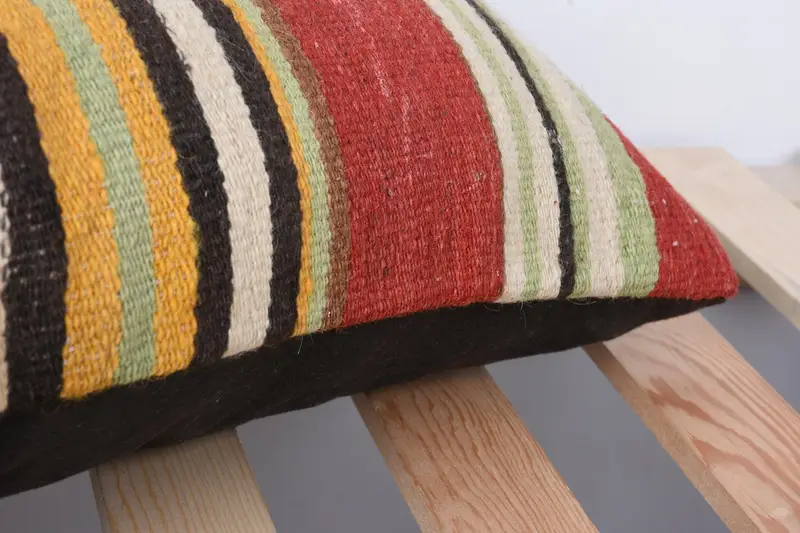 Interior Designer Pillow, Bright Cushion, Vintage Kilim Throw Pillow, Pillow, Pillow for Sofa, 12x24 Red Cushion Cover, Wholesale Cushion - 7