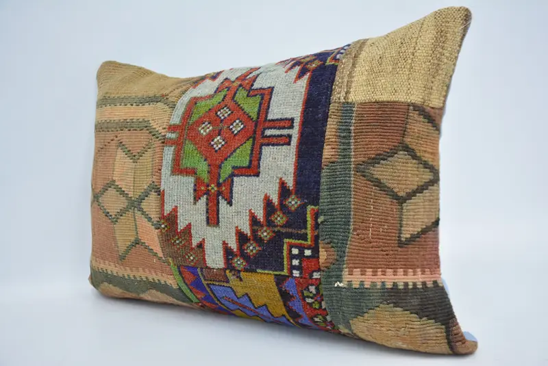 Shabby Chic Pillow Case, 16x24 Red Pillow Sham, Gift Pillow, Handmade Kilim Cushion, Kilim Pillow, Cushion, Floor Cushion Case, Outdoor Pillow Cover - 4
