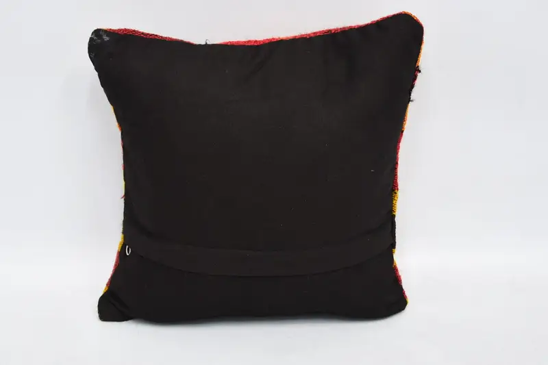 Tribal Cushion Cover, 12x12 Red Pillow Case, Cushion Case, Rustic Cushion Case, Vintage Kilim Throw Pillow, Pillow for Sofa, Handmade Kilim Cushion - 6