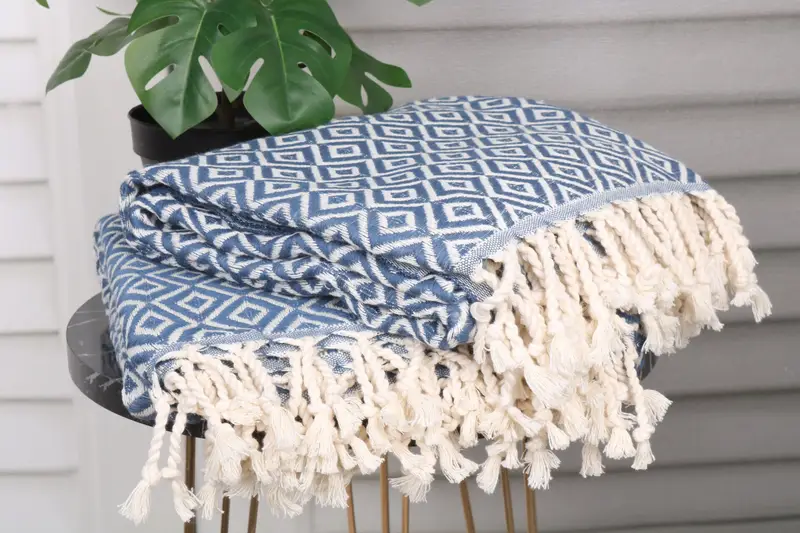 70x40 Cotton Diamond Towel, Personalize Gift, Bridesmaid Gift, Handmade Gift, Lightweight towel, Fringed Turkish peshtemal beach towel USA - 3