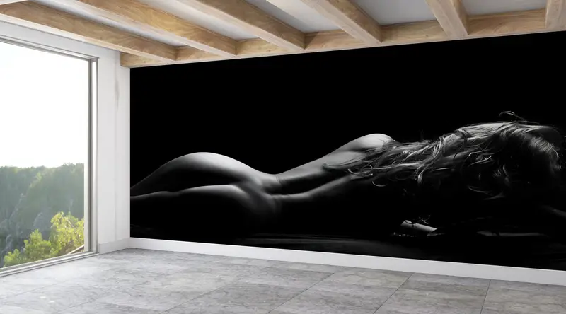 Paper Wall Art, 3d Wall Paper, Custom Wall Paper, Contemporary Wall Paper, , Naked Woman Wall Poster, Bedroom Wall Art, Mature Wallpaper - 8
