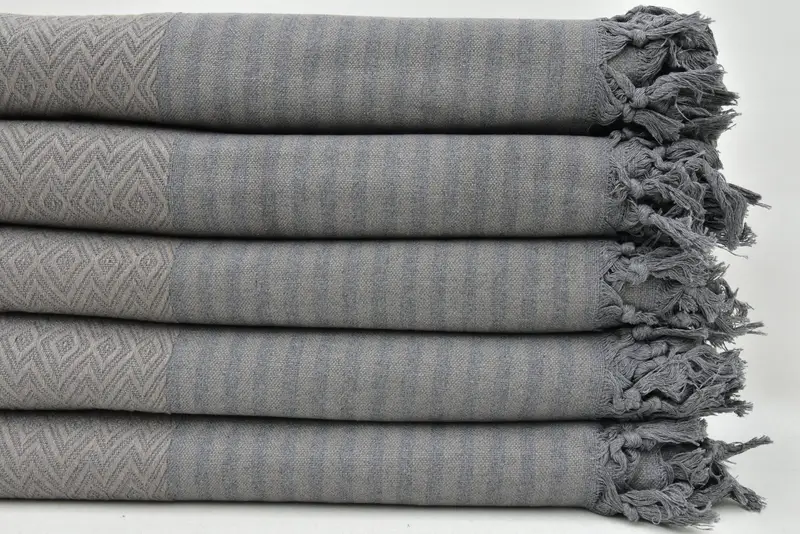Turkish Blanket, Turkish Beach Blanket, Woven Throw Blanket, 104x80 Cotton Diamond Towel, Mother Of The Groom Gift, Shower Curtain, Monogram Blanket - 2