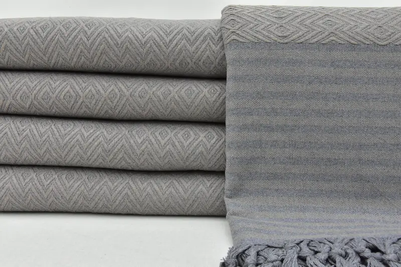 Turkish Blanket, Turkish Beach Blanket, Woven Throw Blanket, 104x80 Cotton Diamond Towel, Mother Of The Groom Gift, Shower Curtain, Monogram Blanket - 1