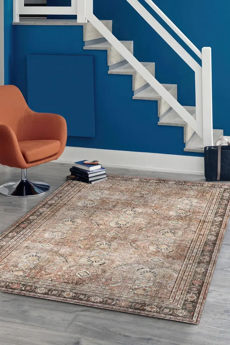 Eleganter bedruckter Teppich: Modernes Design, weicher Stoff, einzigartige Muster