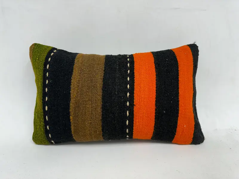 Kilim -Kissen, Geschenkkissen, 12x20 Orangenkissenabdeckung, Kissenabdeckung, Kilimteppichkissen, türkisches Kissen, Wohnzimmerwurf Kissen Kissen Gehäuse - 1