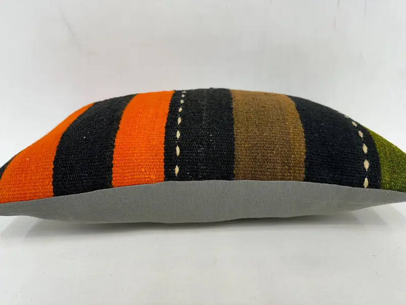 Kilim -Kissen, Geschenkkissen, 12x20 Orangenkissenabdeckung, Kissenabdeckung, Kilimteppichkissen, türkisches Kissen, Wohnzimmerwurf Kissen Kissen Gehäuse - 5