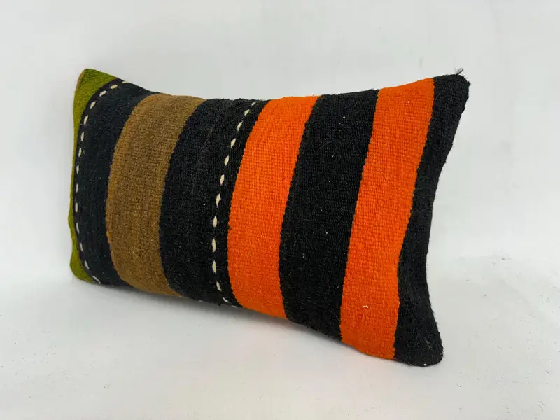 Kilim -Kissen, Geschenkkissen, 12x20 Orangenkissenabdeckung, Kissenabdeckung, Kilimteppichkissen, türkisches Kissen, Wohnzimmerwurf Kissen Kissen Gehäuse - 4