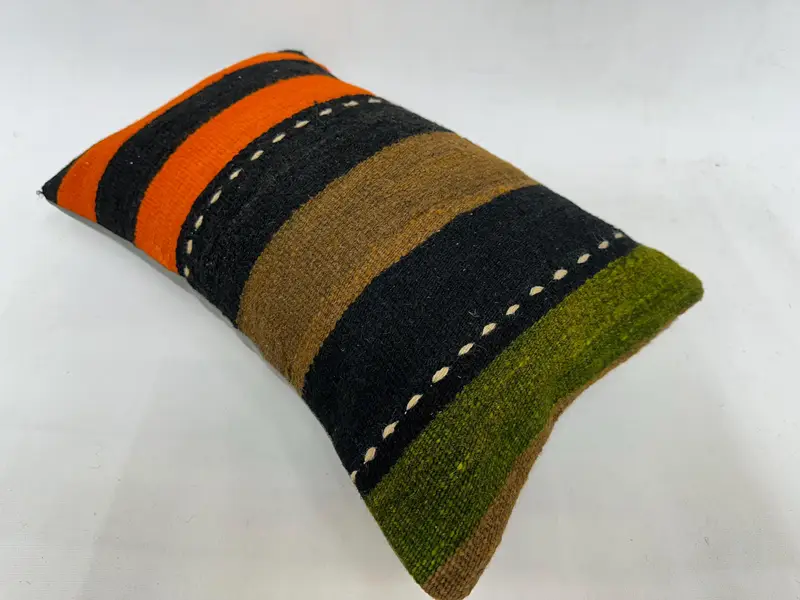 Kilim -Kissen, Geschenkkissen, 12x20 Orangenkissenabdeckung, Kissenabdeckung, Kilimteppichkissen, türkisches Kissen, Wohnzimmerwurf Kissen Kissen Gehäuse - 6