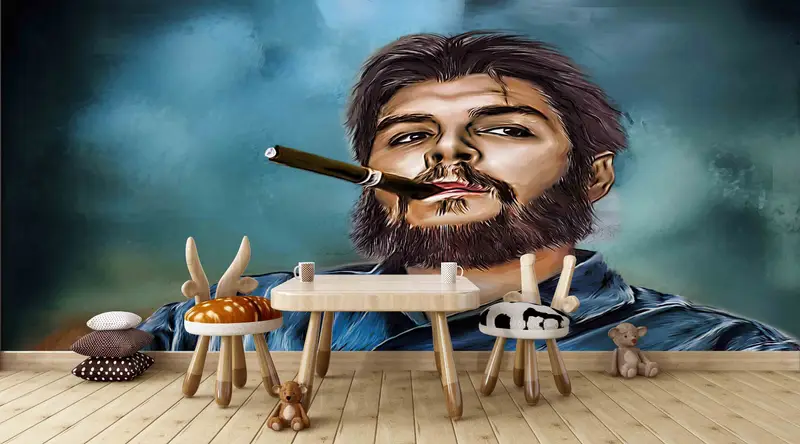 Fashion Wall Decor, Modern Paper Art, Wall Art Decor, Che Guevera Smoking Wall Poster, Famous Wall Poster, Wallpaper Border, Artist Wall Art - 9