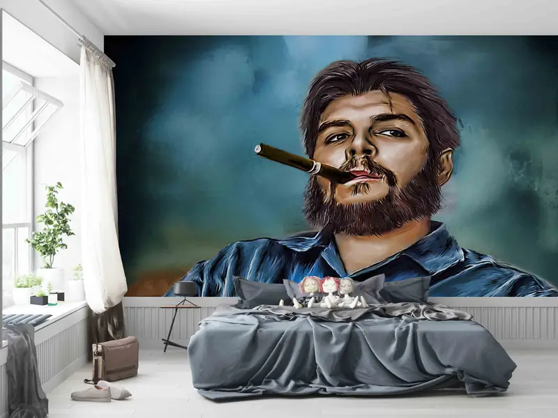 Fashion Wall Decor, Modern Paper Art, Wall Art Decor, Che Guevera Smoking Wall Poster, Famous Wall Poster, Wallpaper Border, Artist Wall Art - 8