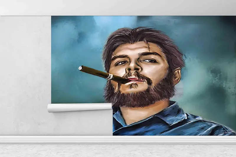Fashion Wall Decor, Modern Paper Art, Wall Art Decor, Che Guevera Smoking Wall Poster, Famous Wall Poster, Wallpaper Border, Artist Wall Art - 6