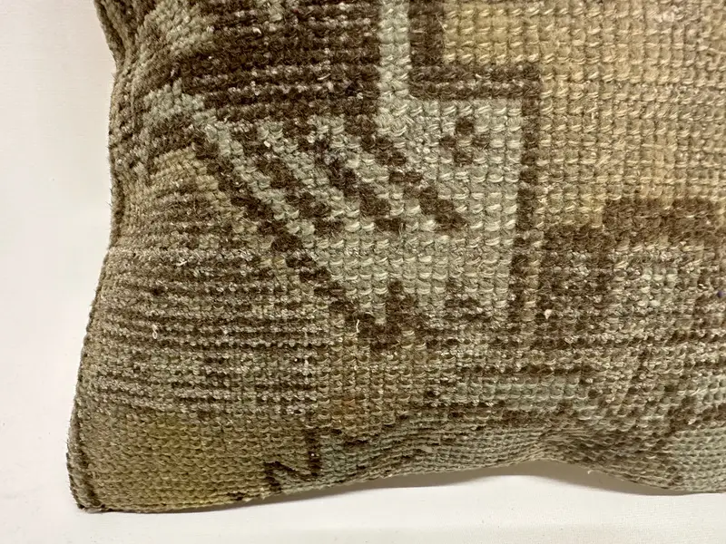 Handmade Kilim Cushion, Pillow Case, Vintage Kilim Throw Pillow, 12x12 Brown Cushion, Turkish Kilim Pillow, Bolster Throw Cushion Case - 2