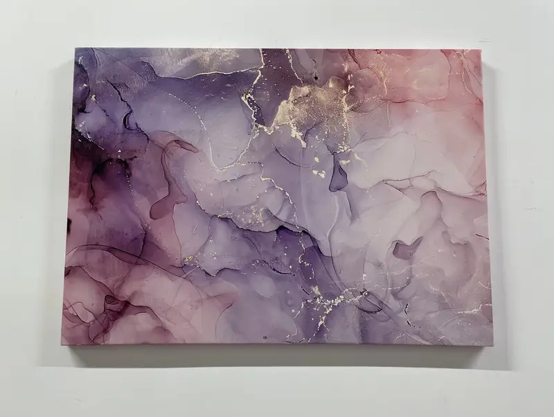 Color Gradient Art, Pink Purple Artwork, Abstract Fluid Art, Dreamy Wall Decor, Mixture Color Canvas, Color Dance Abstract Art, Cloud Canvas - 1