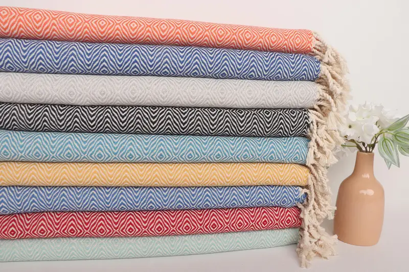 Bachelorette Party Favors, 70x40 Cotton Zigzag Diamond Towel, Custom Gift, Custom Wedding Towel, Wedding Gift Ideas, Personalized Bridesmaid Gift - 2