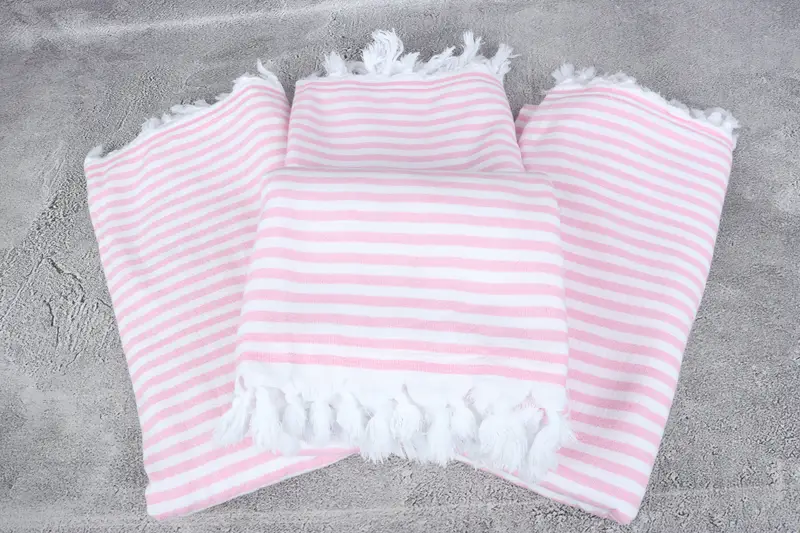 Turkish Towel Monogram, Bridal Shower Gift, Wedding Towel, Turkish bath towel, 70x36 Linen Terry Striped Towel, Wedding For Favor, Gift For Her - 4